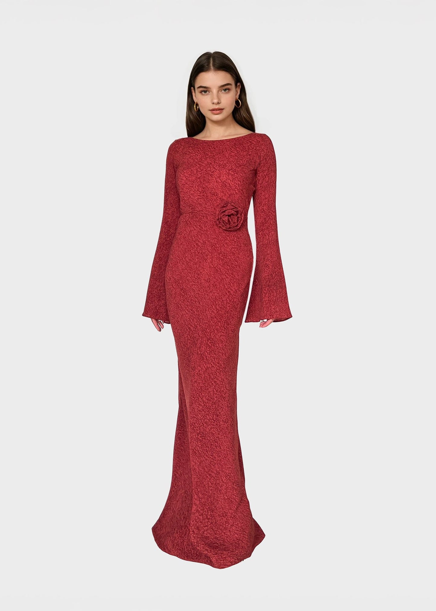 KYRA DRESS in Red Sapphire