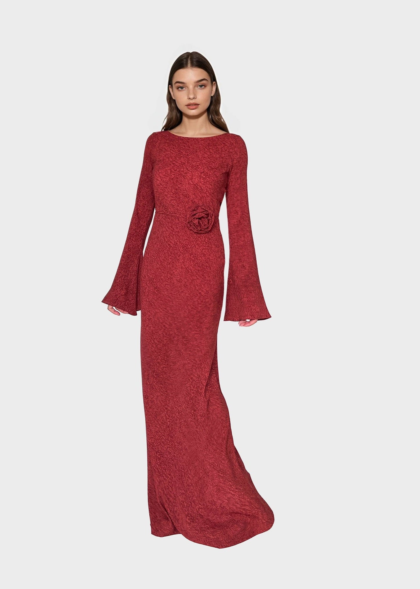 KYRA DRESS in Red Sapphire