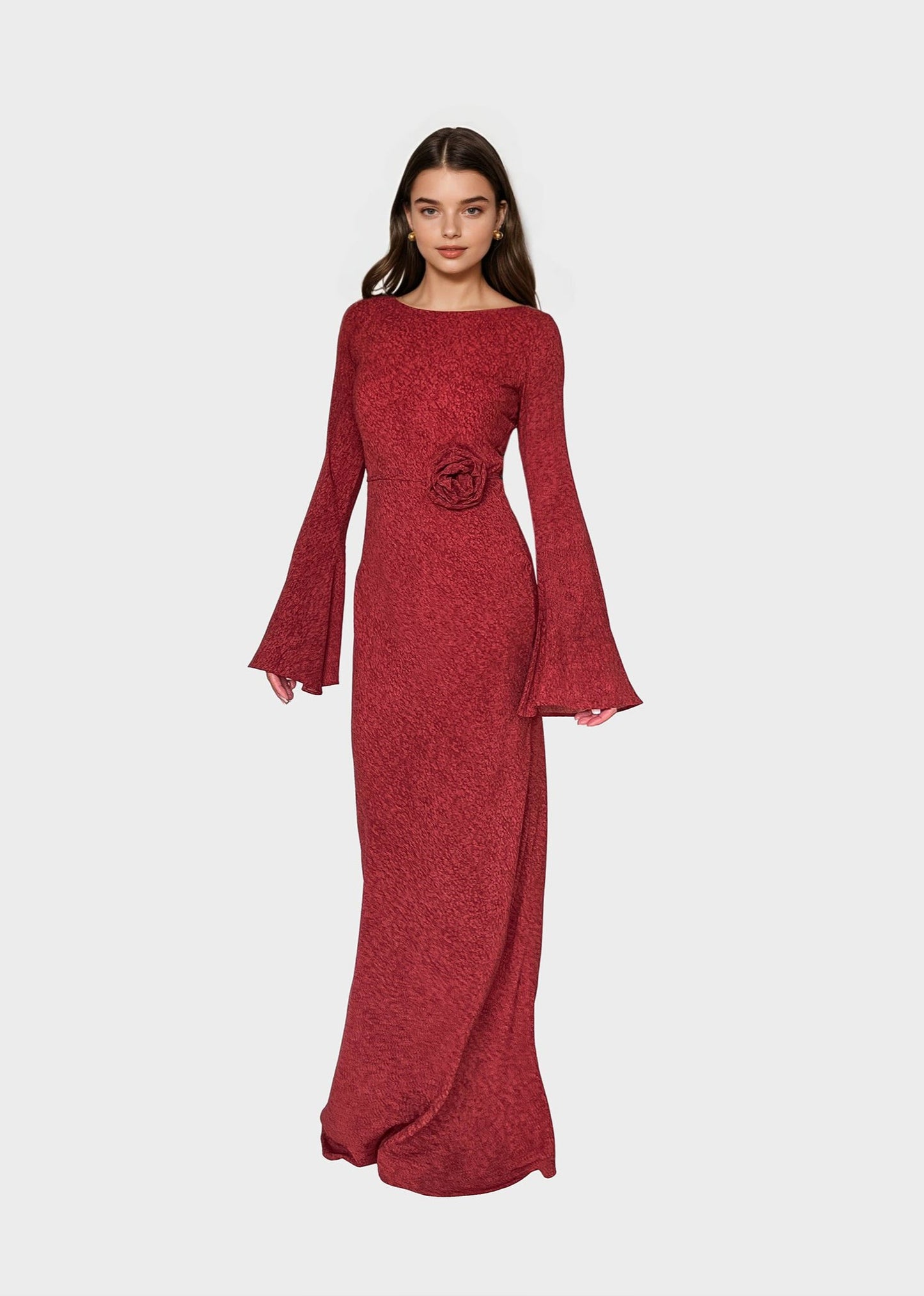 KYRA DRESS in Red Sapphire