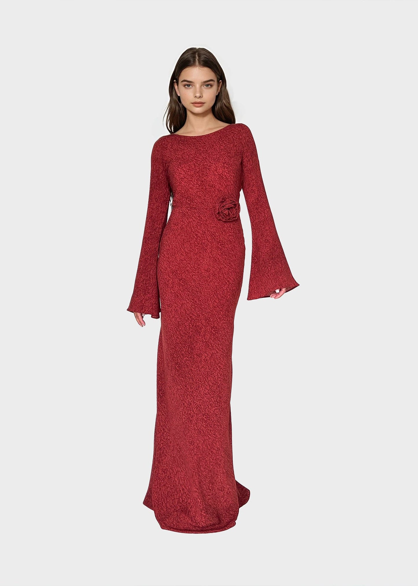 KYRA DRESS in Red Sapphire