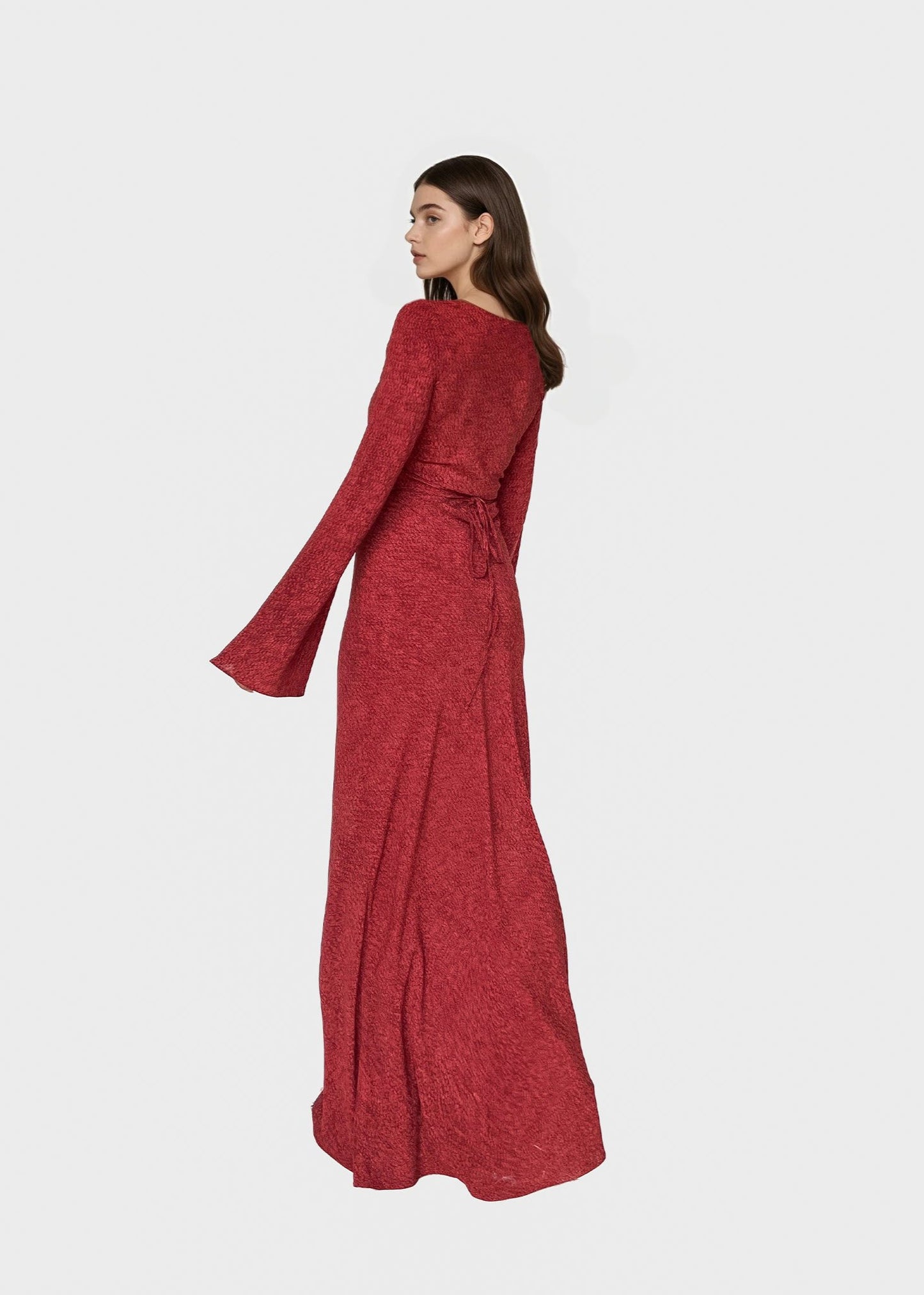 KYRA DRESS in Red Sapphire