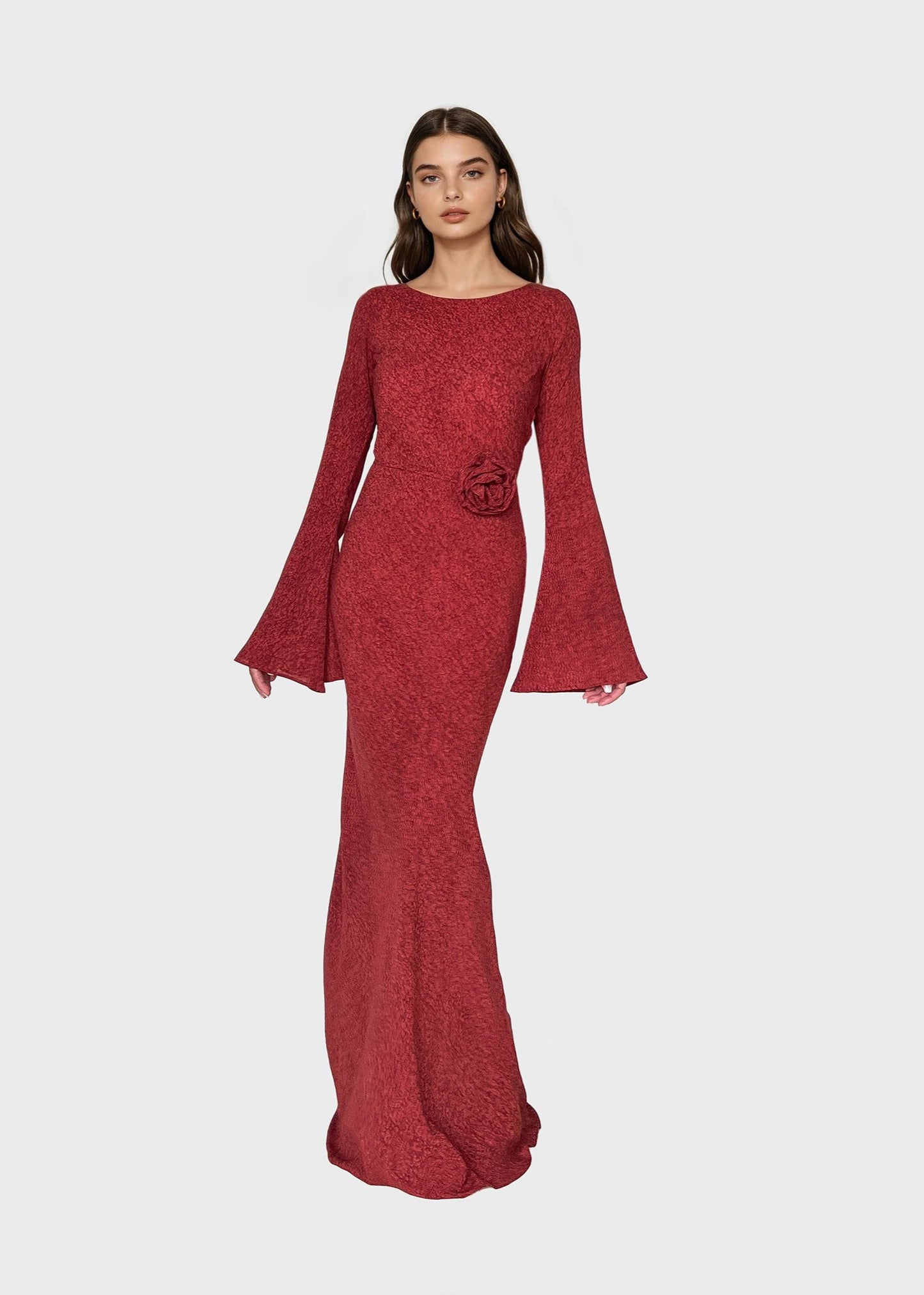 KYRA DRESS in Red Sapphire