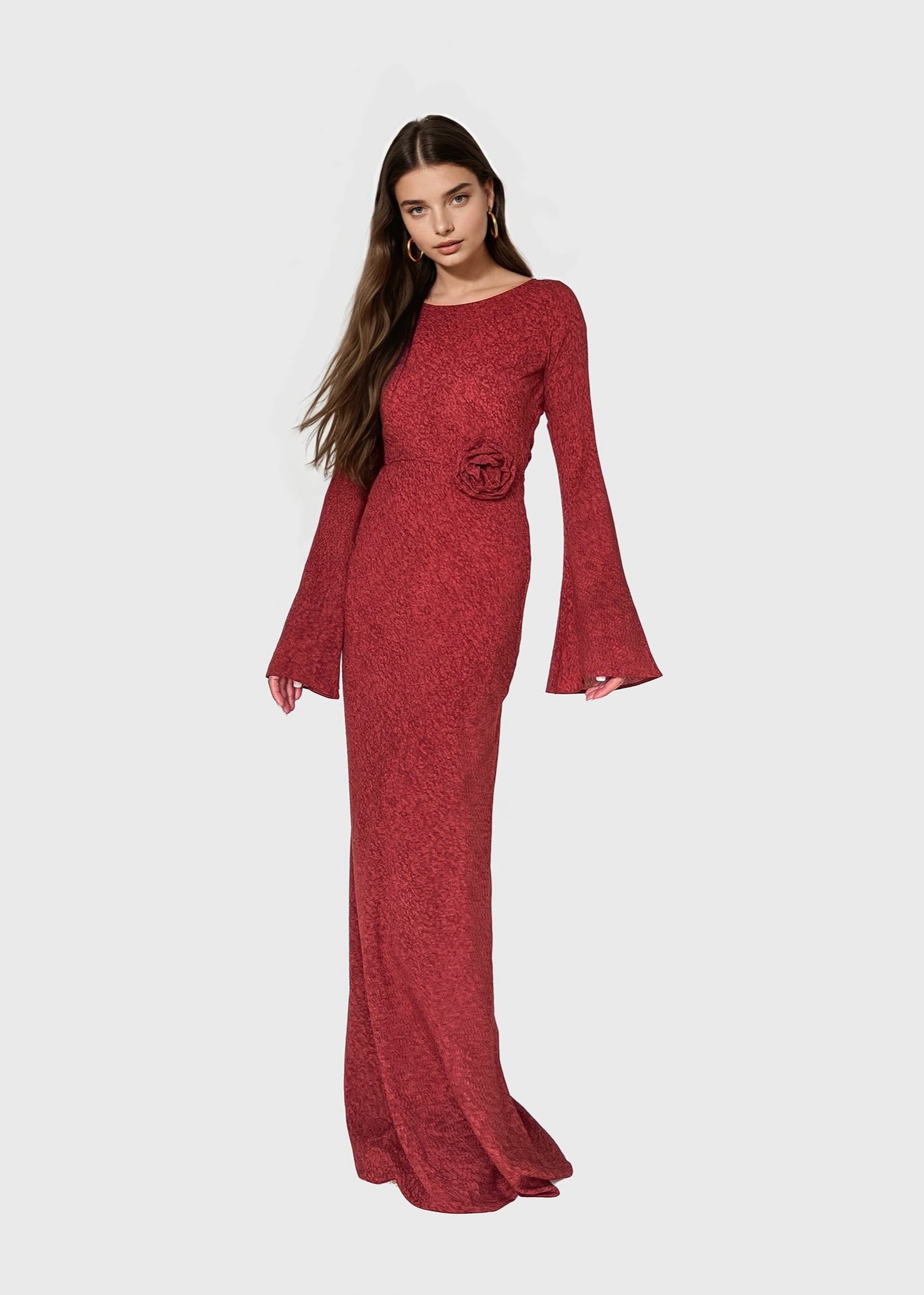 KYRA DRESS in Red Sapphire