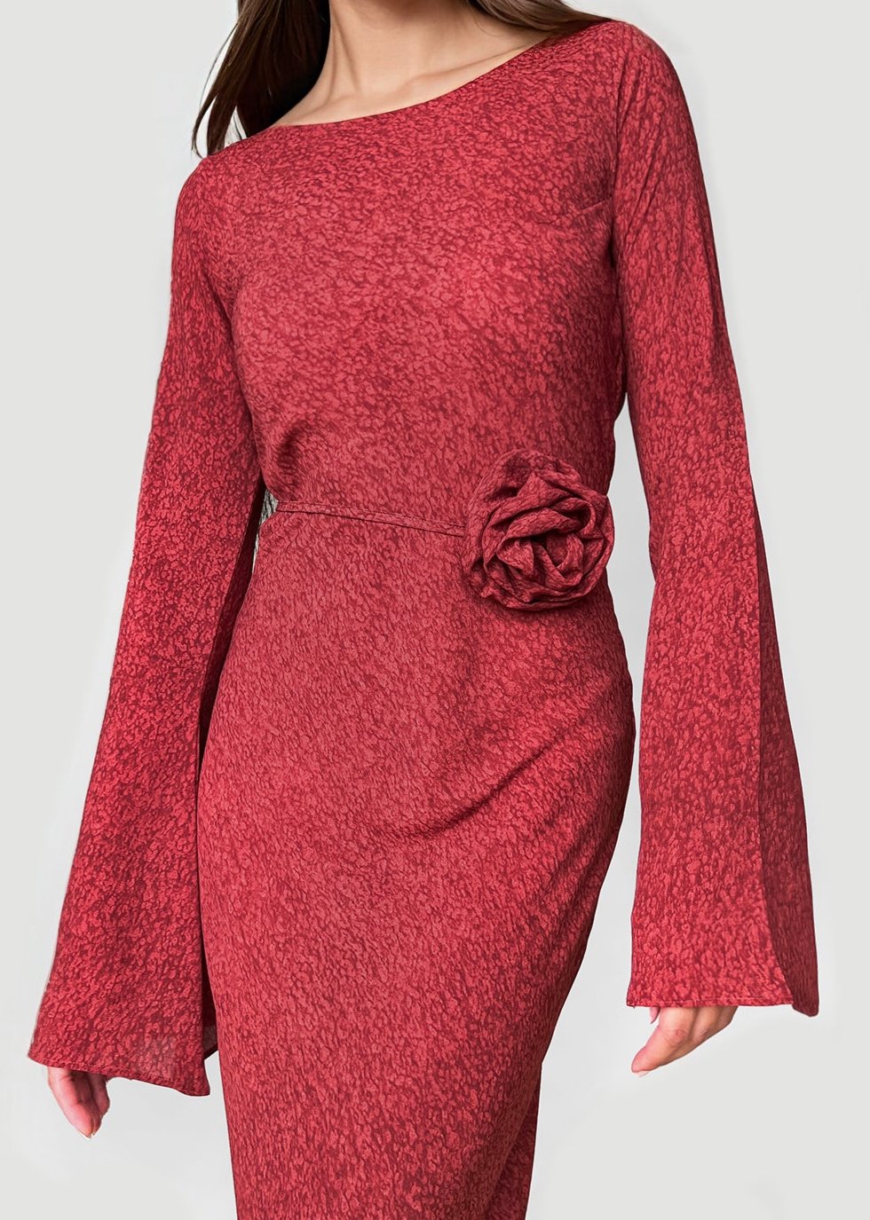 KYRA DRESS in Red Sapphire