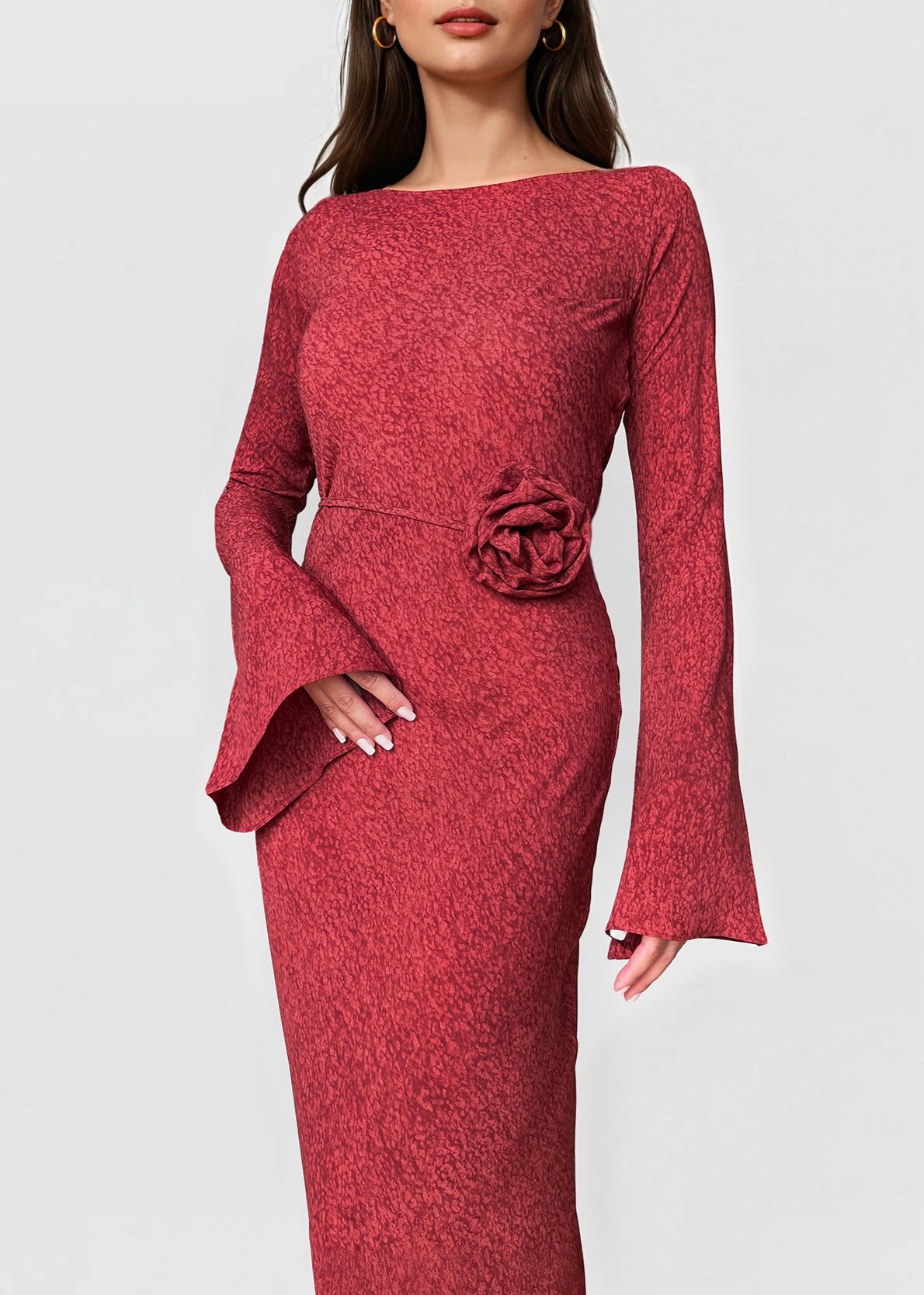 KYRA DRESS in Red Sapphire
