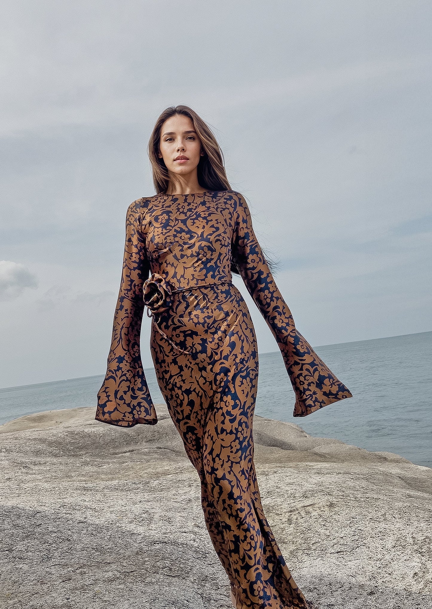 KYRA DRESS in Royal Oriental - OctoberEighteen