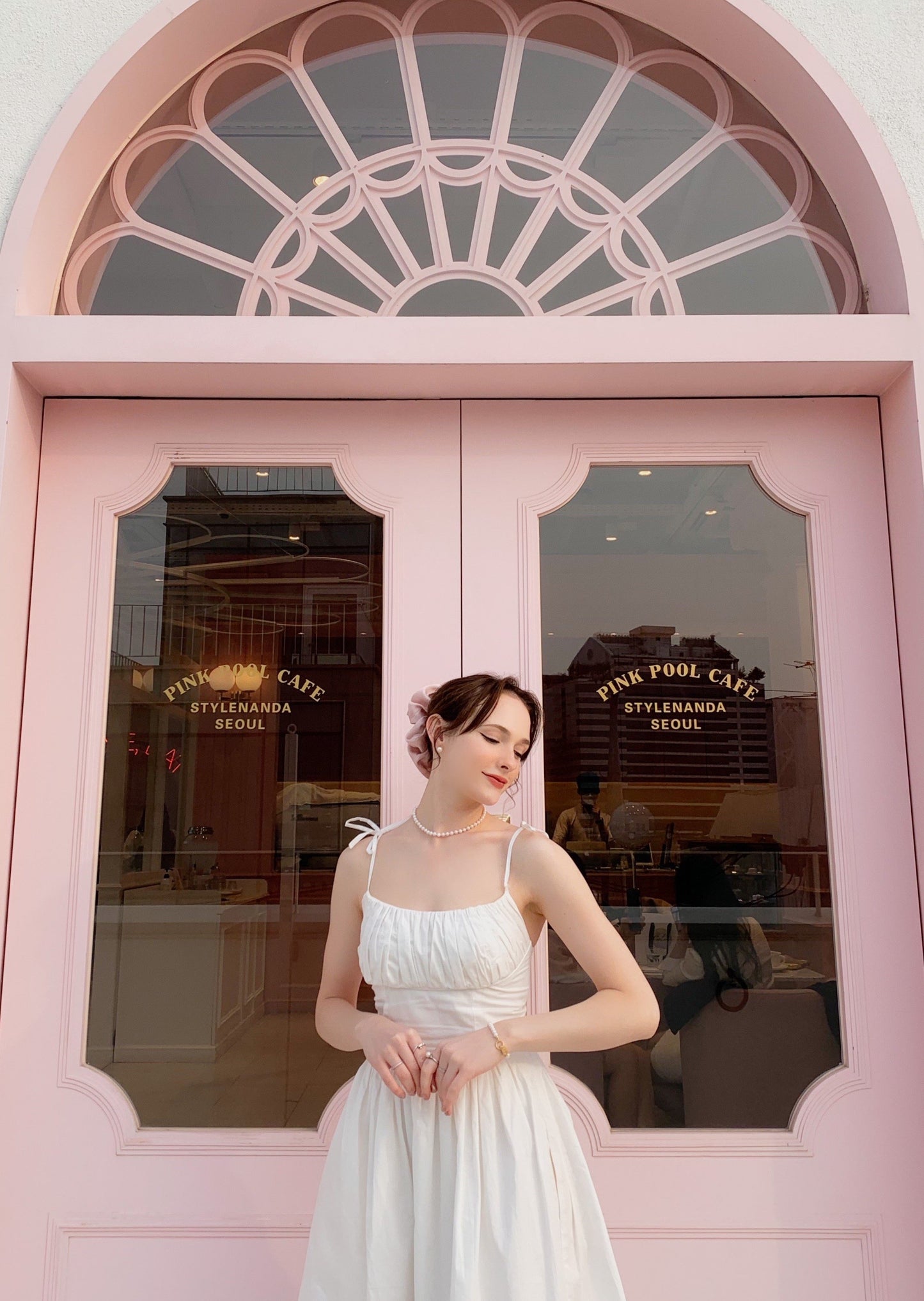MARILYN VINTAGE INSPIRED MIDI DRESS IN WHITE