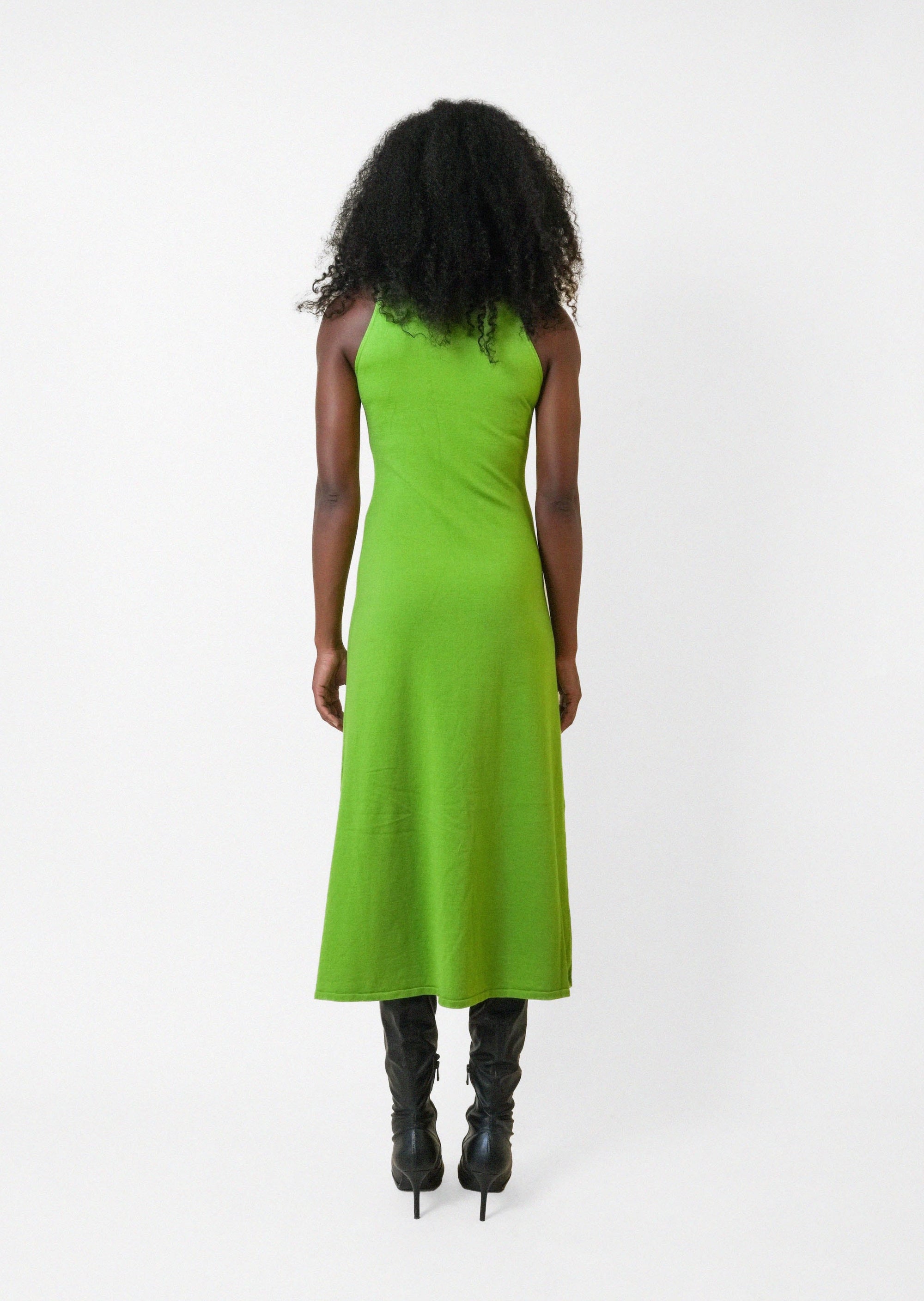 KELLY DRESS in Lime - OctoberEighteen