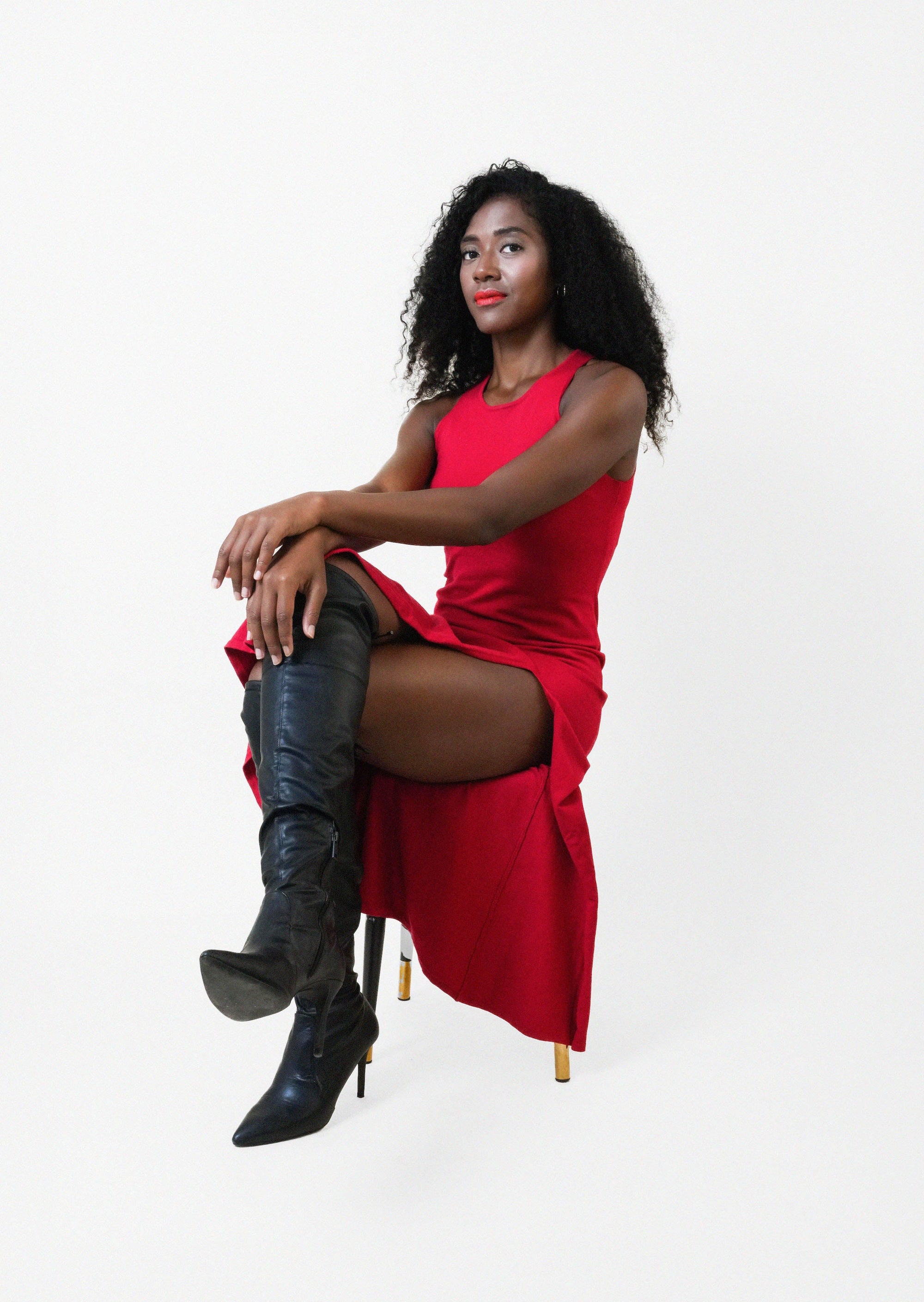 KELLY DRESS in Scarlet Red - OctoberEighteen