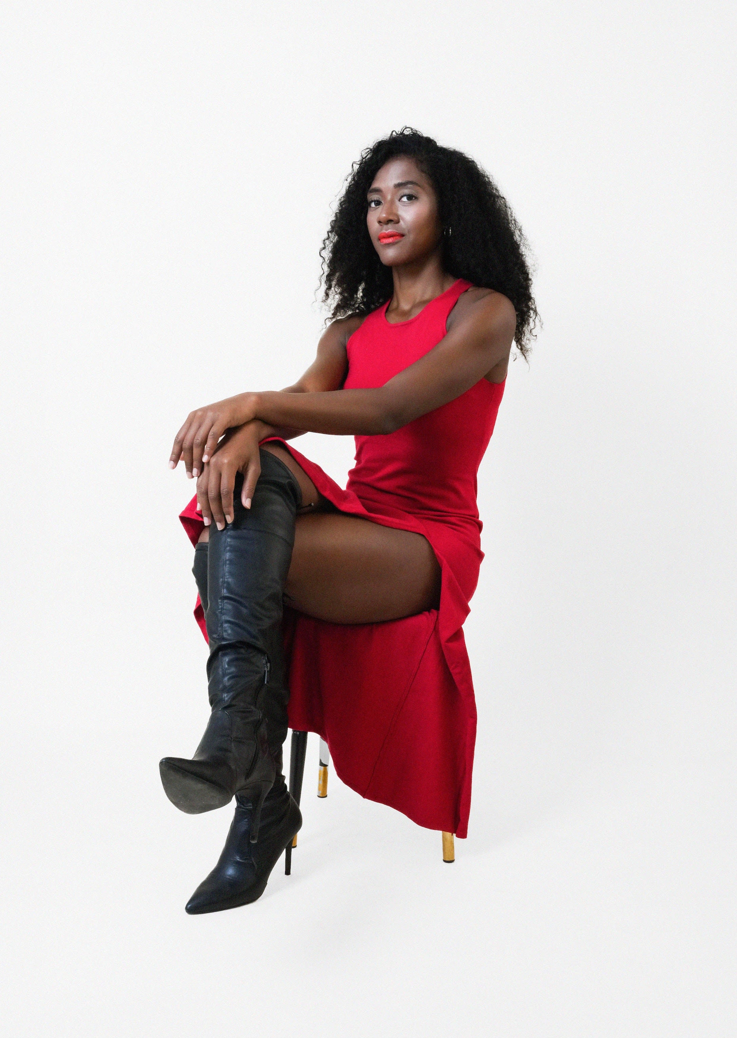 KELLY DRESS in Scarlet Red - OctoberEighteen