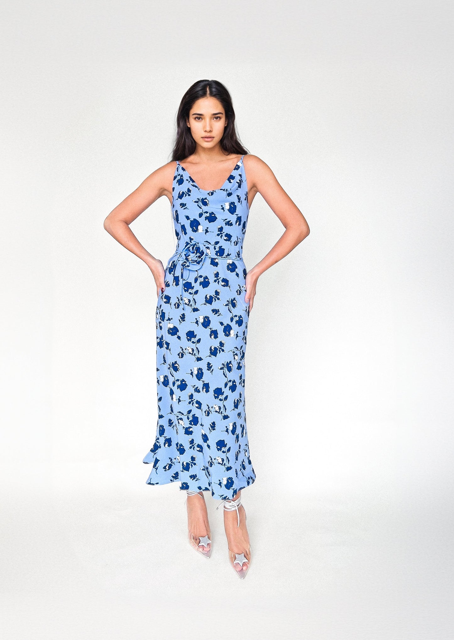 DESIREE DRESS in Blue Dahlia - OctoberEighteen