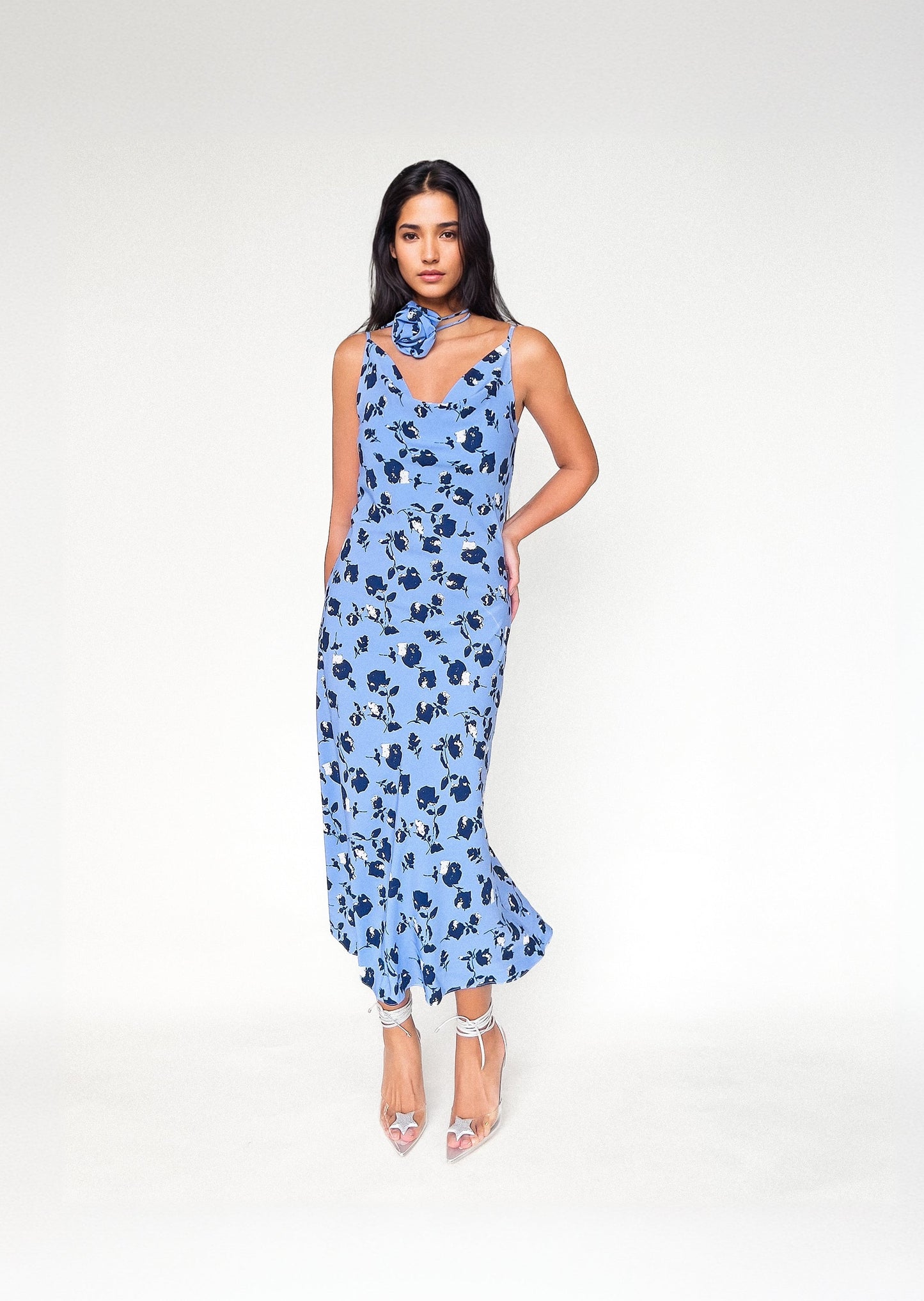 DESIREE DRESS in Blue Dahlia - OctoberEighteen