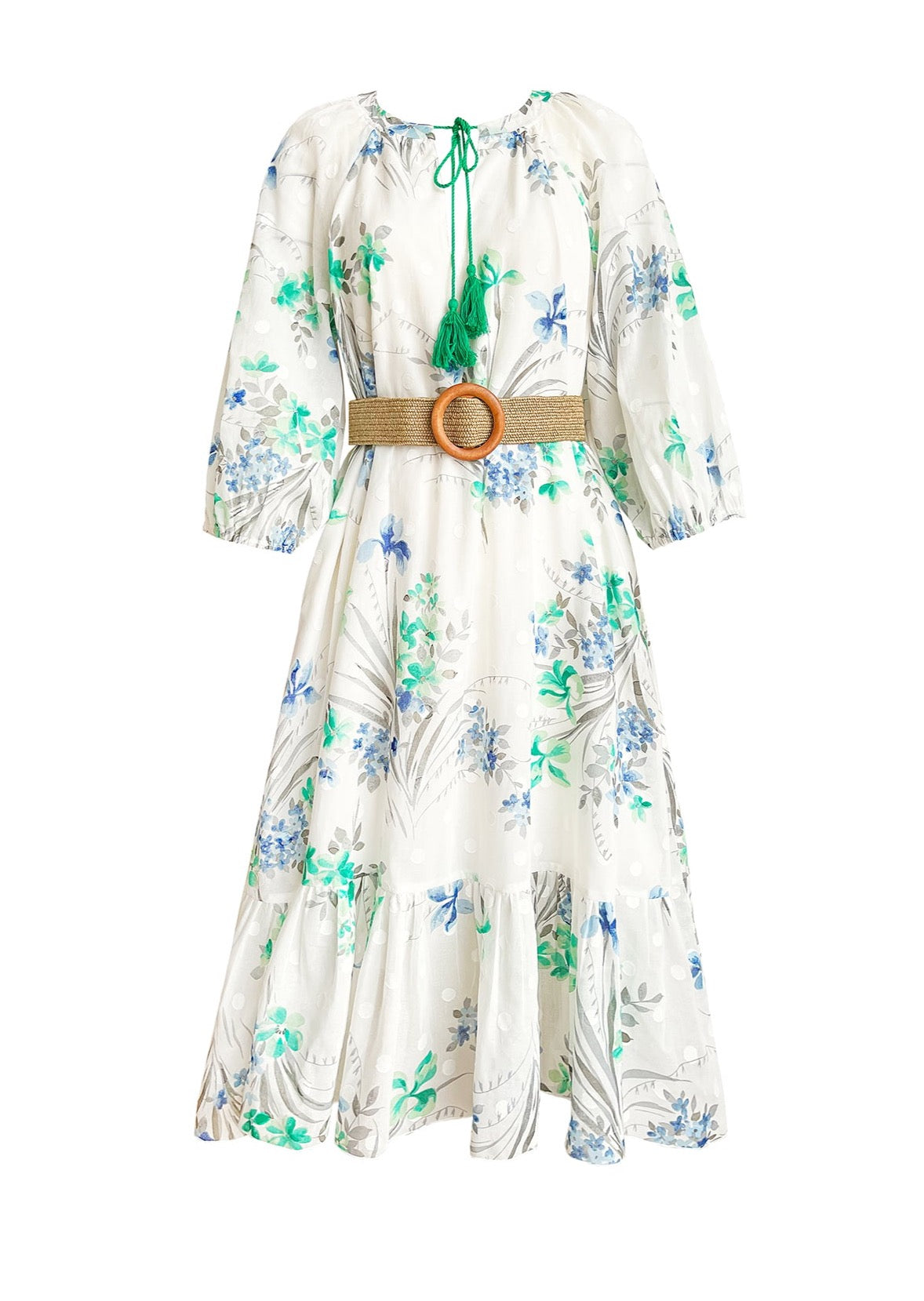 SIYA DRESS in Blue - OctoberEighteen