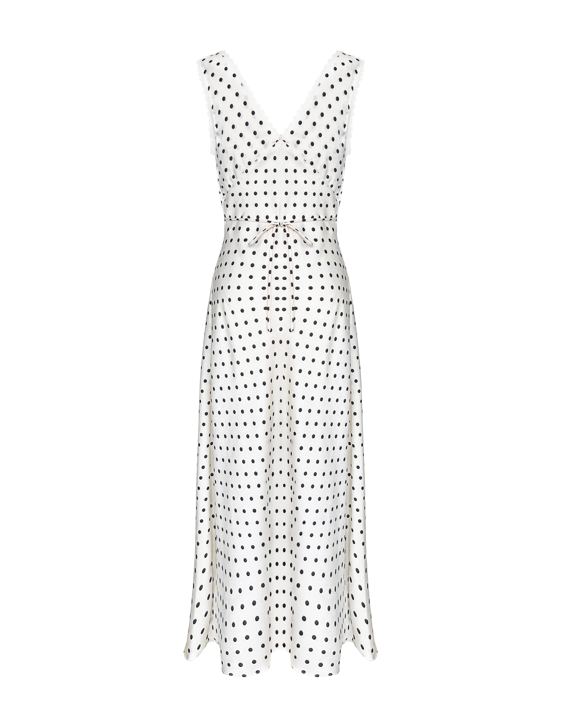 JULIETTE DRESS in White Polka Dots - OctoberEighteen