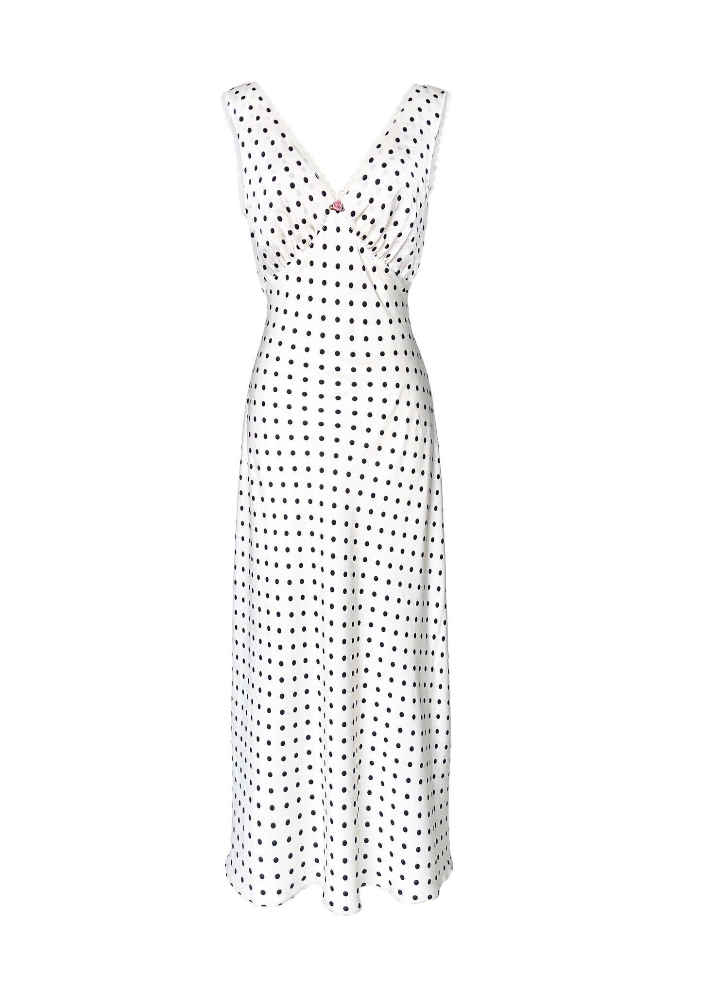 JULIETTE DRESS in White Polka Dots - OctoberEighteen