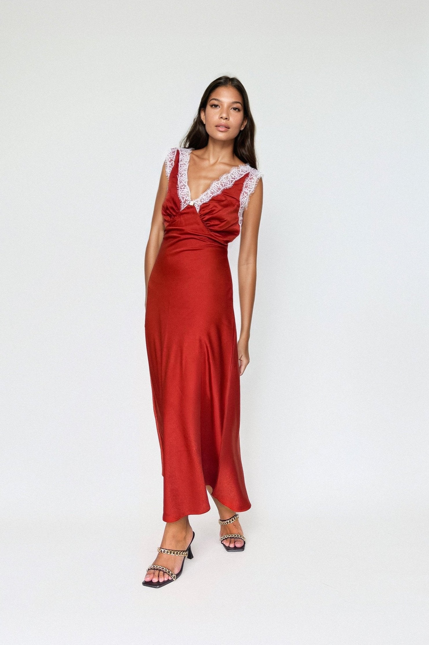 TABITHA DRESS in Vermillion - OctoberEighteen