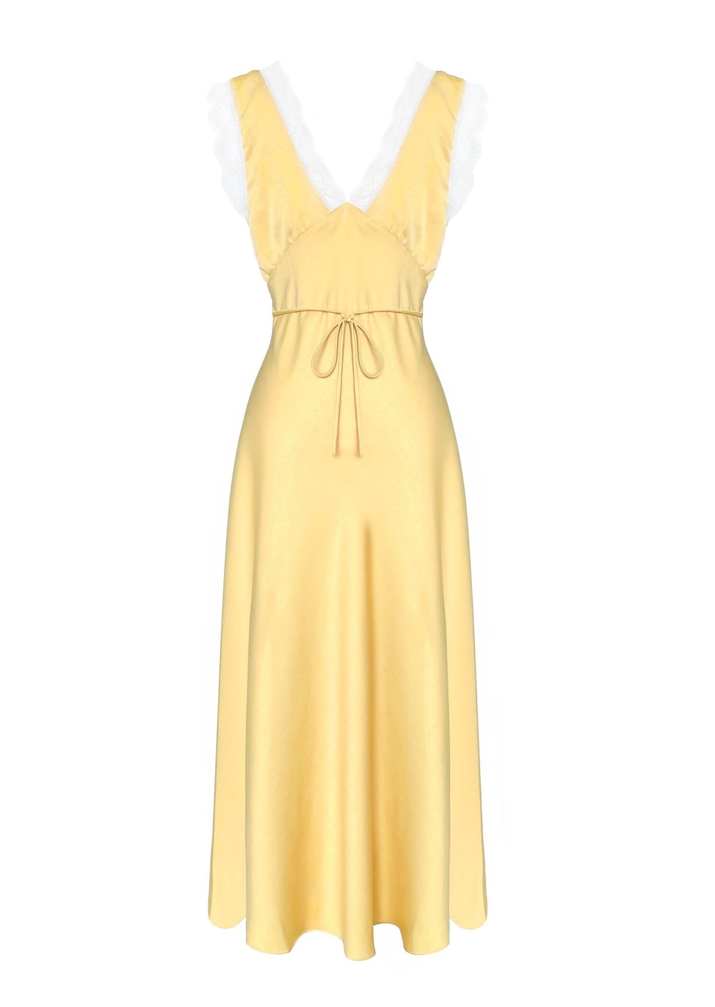 MARIELLE DRESS in Pastel Yellow - OctoberEighteen