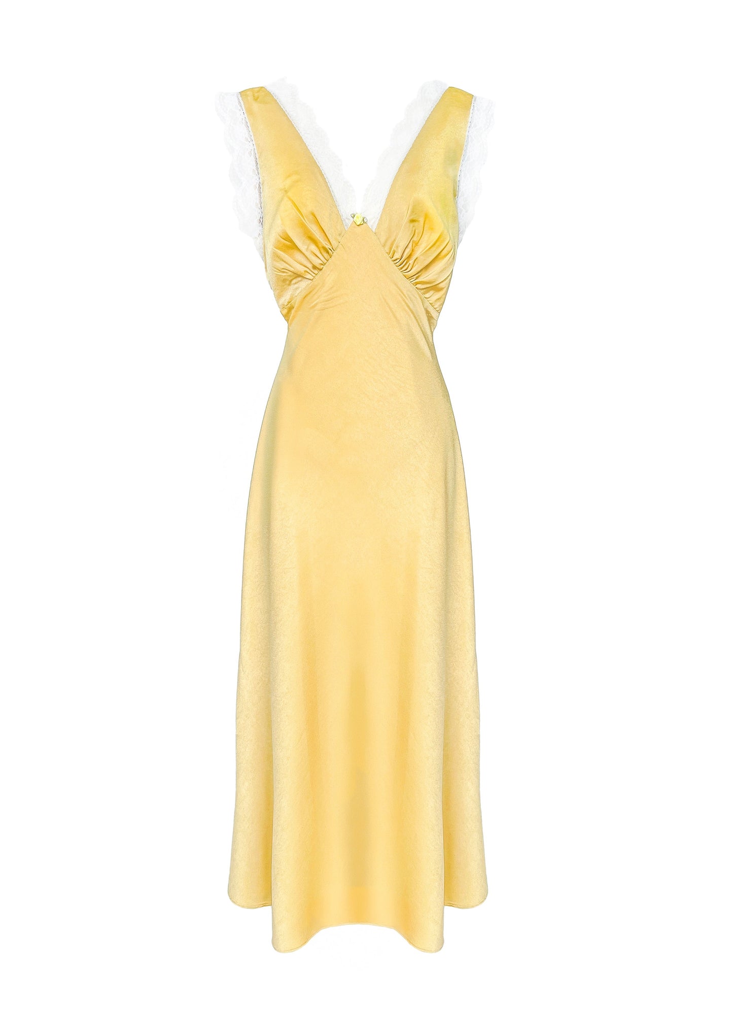 MARIELLE DRESS in Pastel Yellow - OctoberEighteen