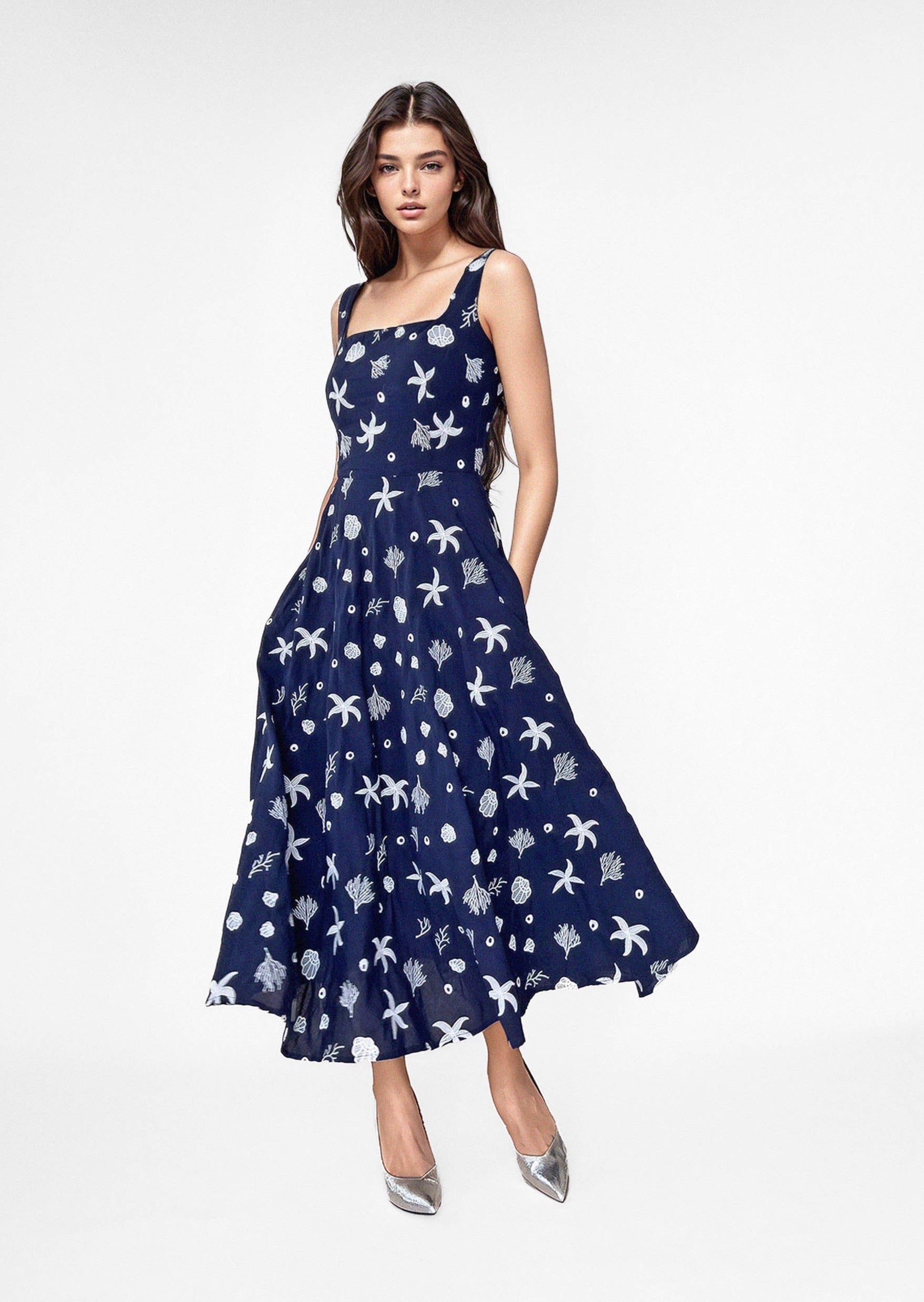 ZADIE DRESS in Deep Ocean - OctoberEighteen