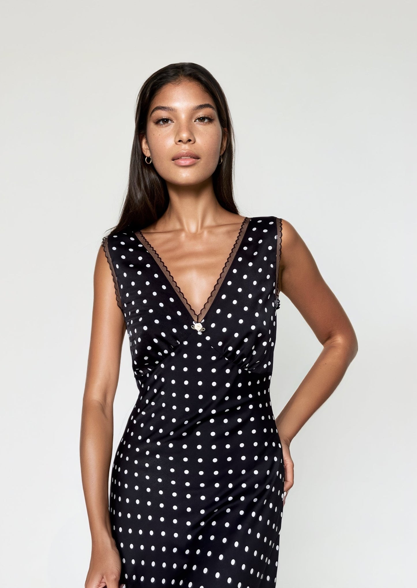 JULIETTE DRESS in Black Polka Dots - OctoberEighteen