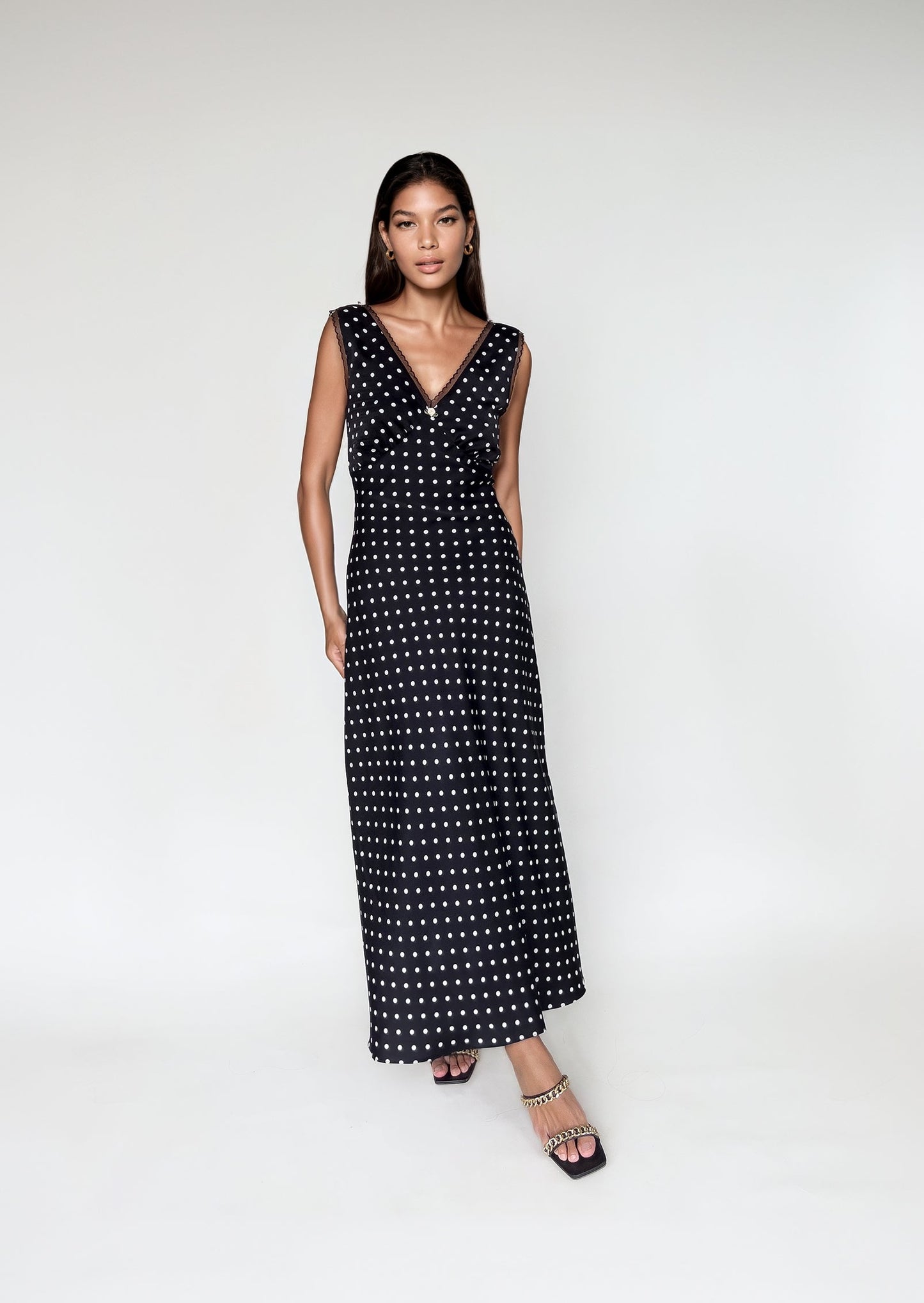 JULIETTE DRESS in Black Polka Dots - OctoberEighteen