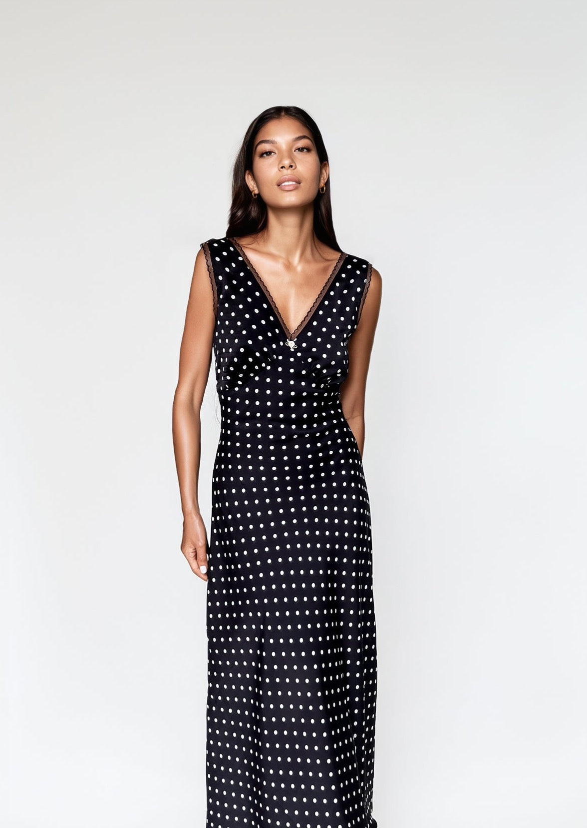 JULIETTE DRESS in Black Polka Dots - OctoberEighteen