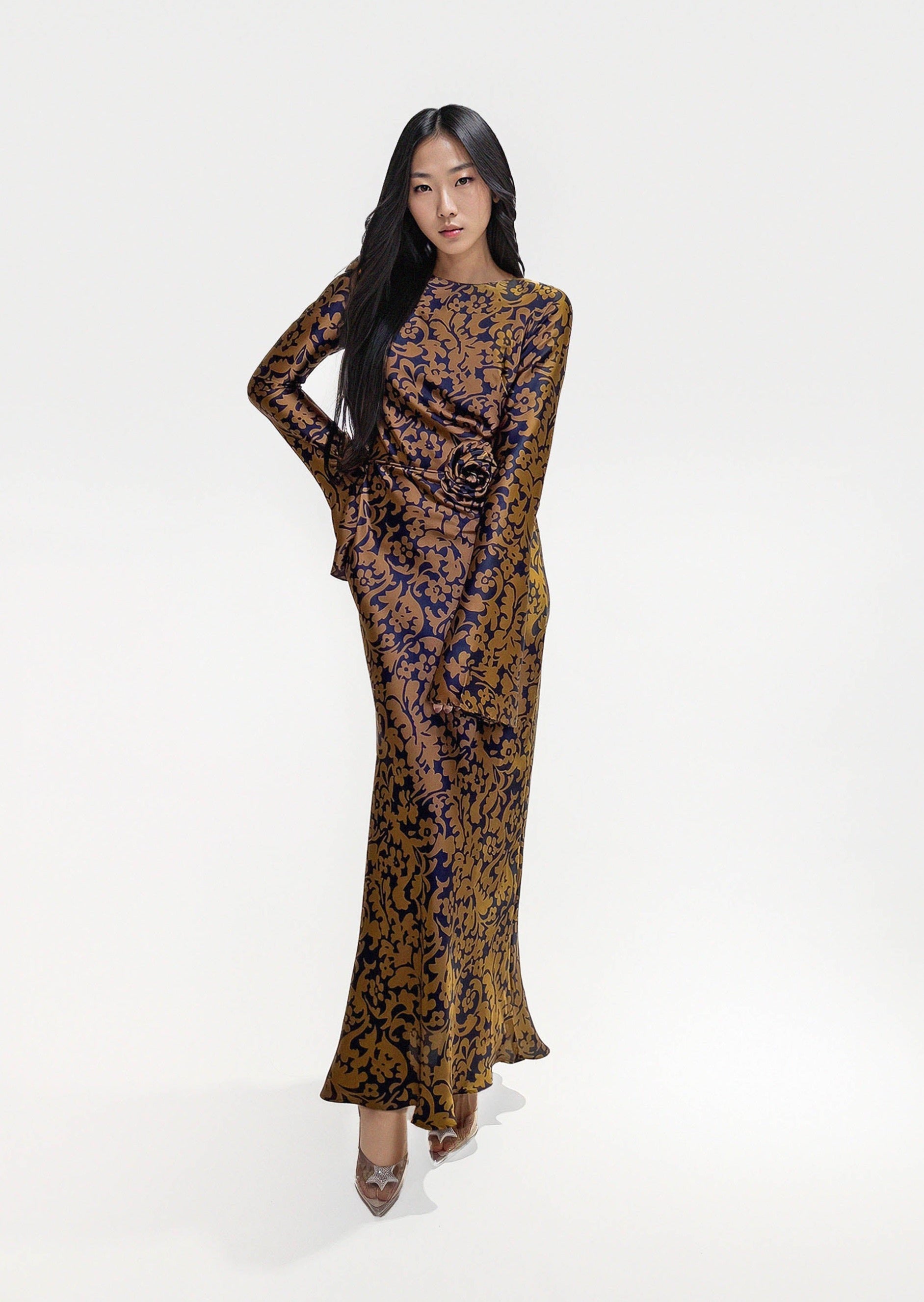 KYRA DRESS in Royal Oriental - OctoberEighteen