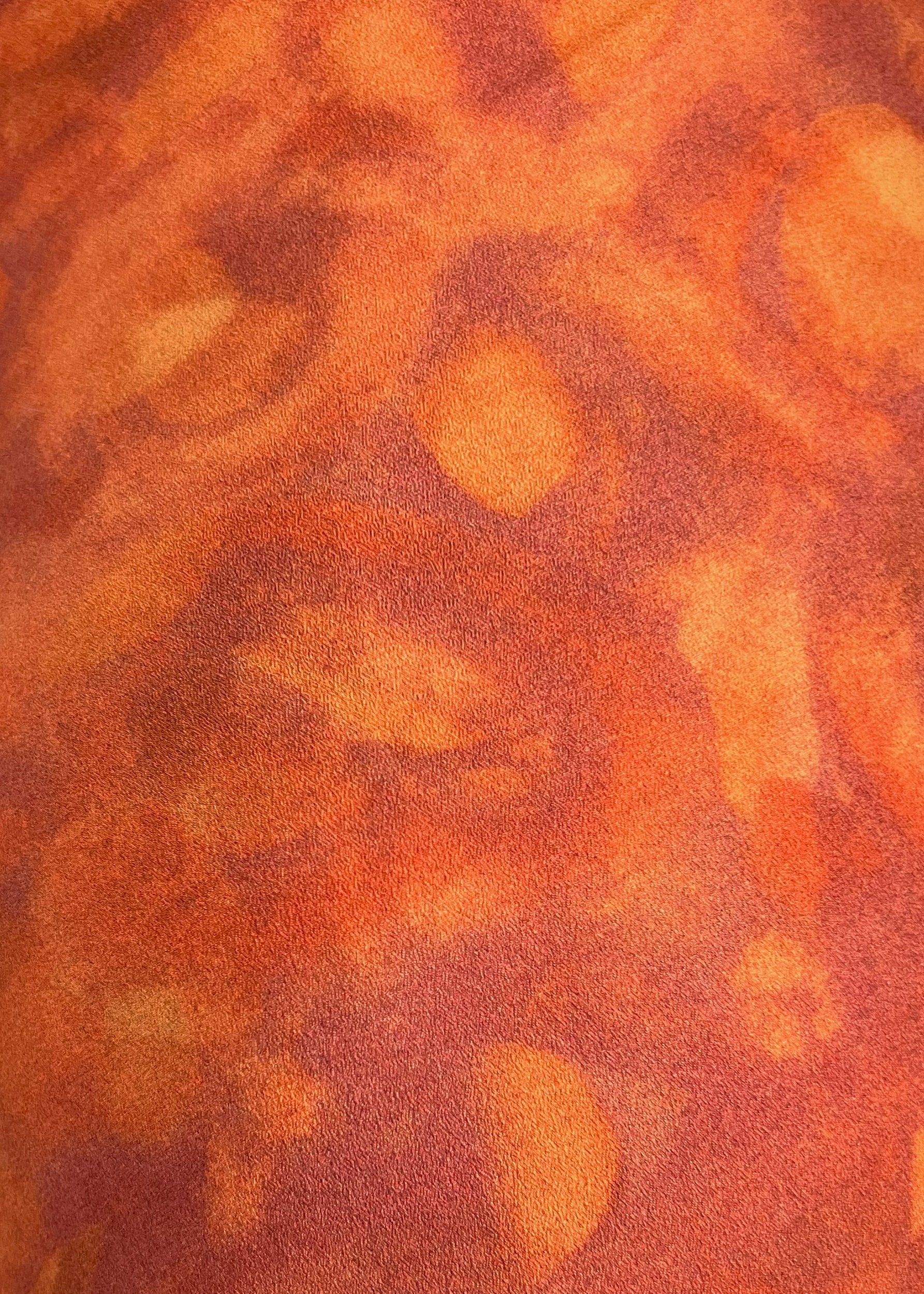 KYRA Bias Cut Long Sleeve Maxi Dress in Sunset Orange