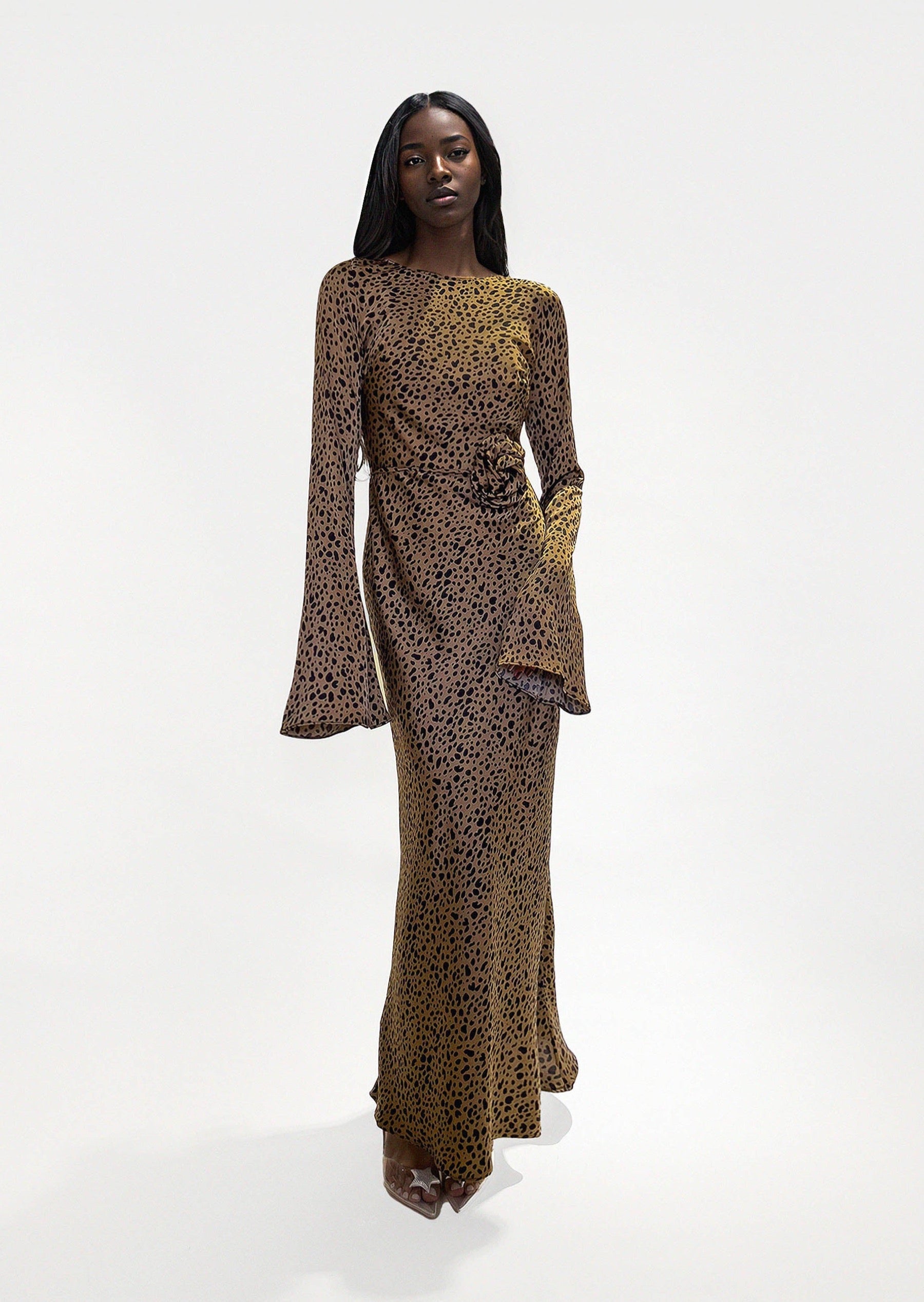 KYRA DRESS in Desert Dalmatian - OctoberEighteen