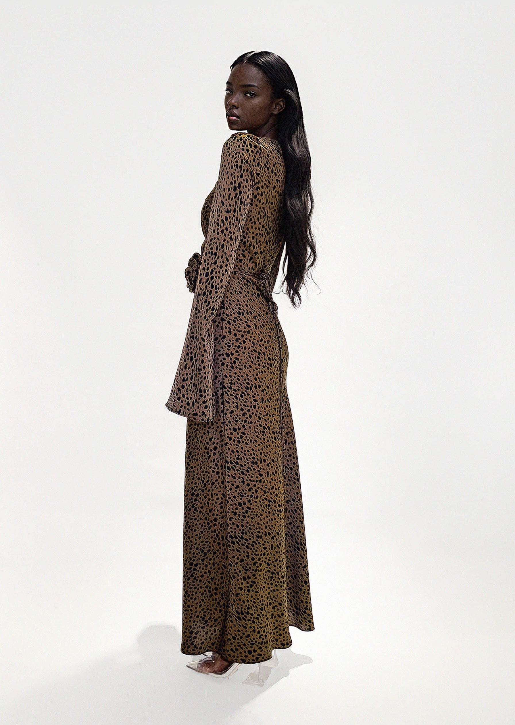 KYRA DRESS in Desert Dalmatian - OctoberEighteen