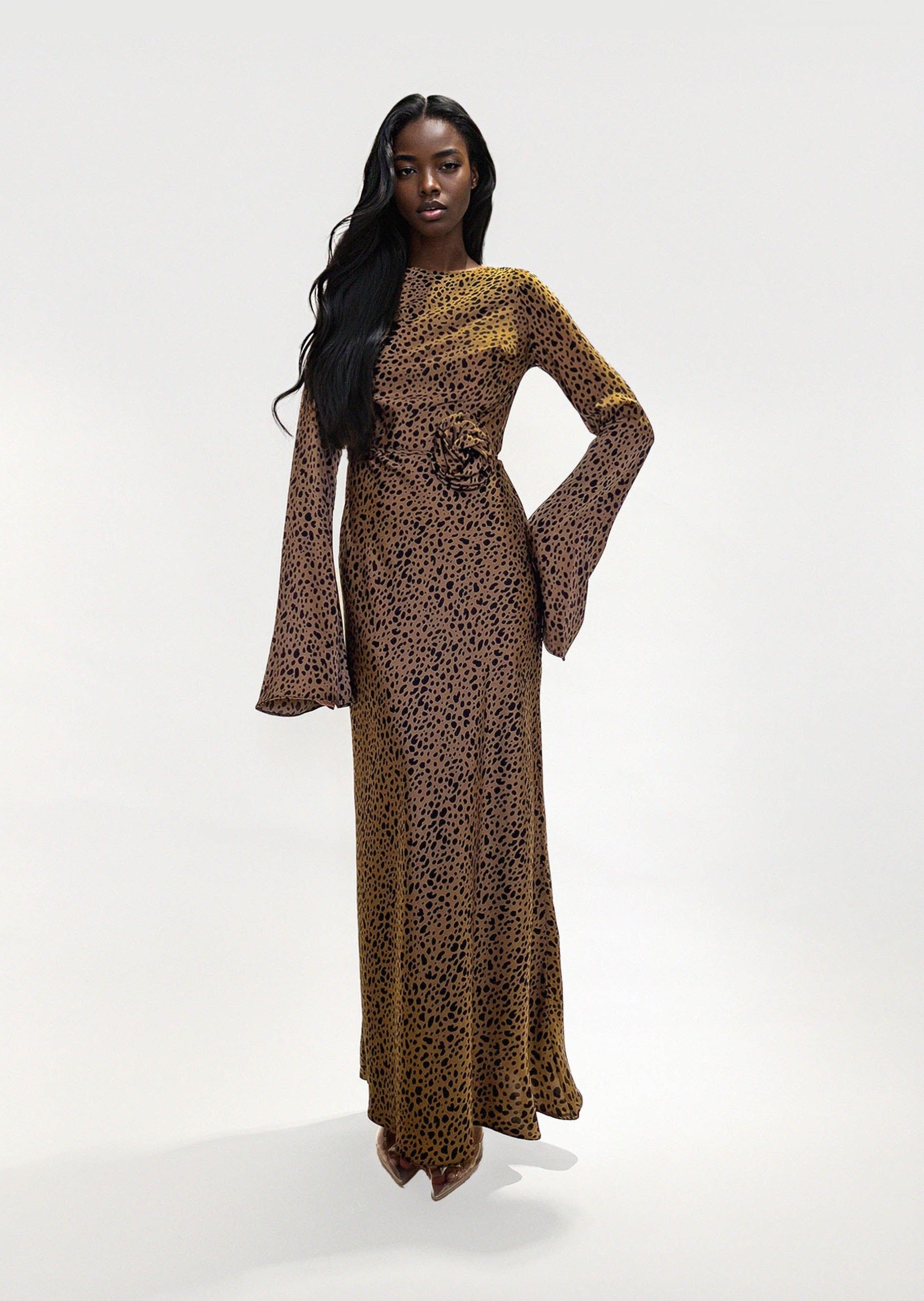 KYRA DRESS in Desert Dalmatian - OctoberEighteen