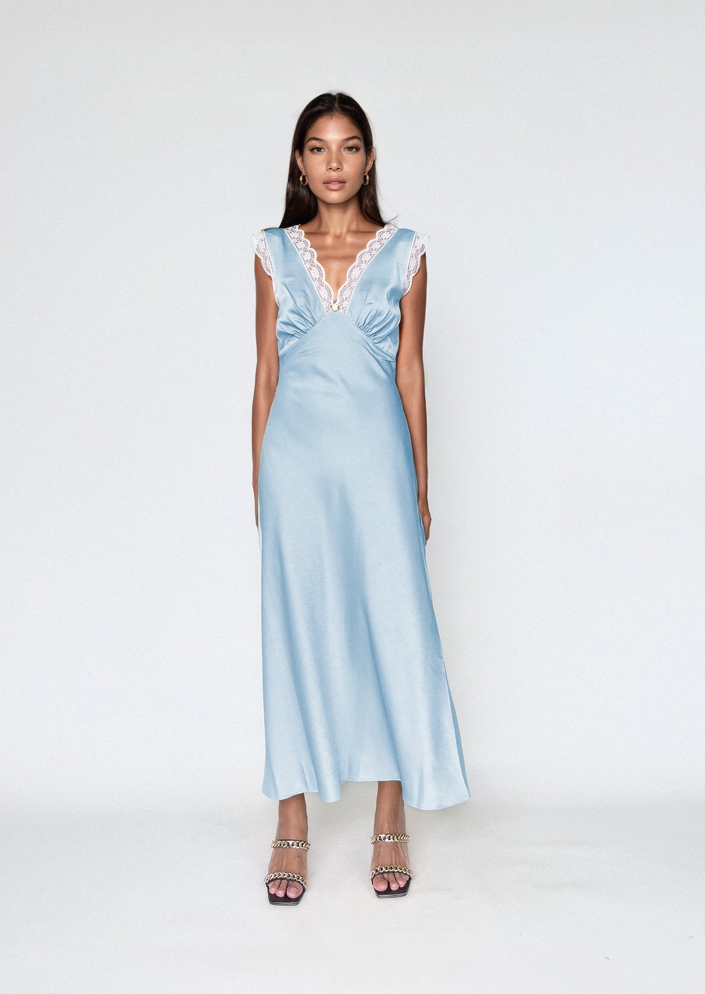 MARIELLE DRESS in Icy Arctic - OctoberEighteen