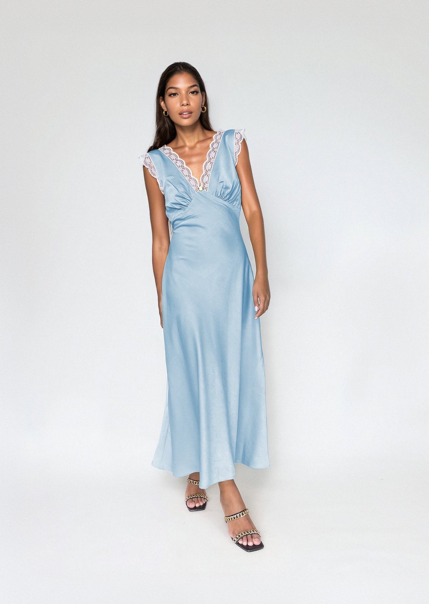 MARIELLE DRESS in Icy Arctic - OctoberEighteen