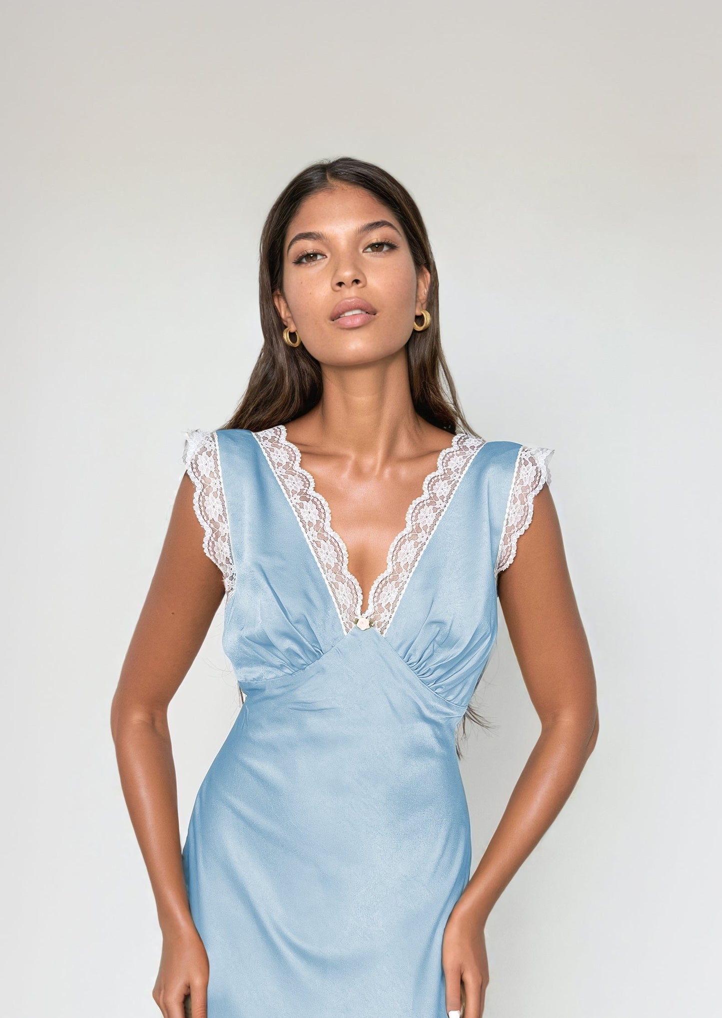 MARIELLE DRESS in Icy Arctic - OctoberEighteen