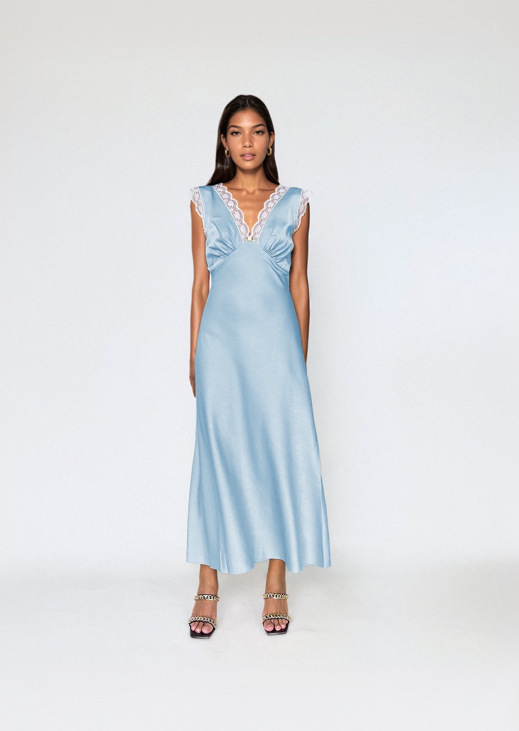 MARIELLE DRESS in Icy Arctic - OctoberEighteen