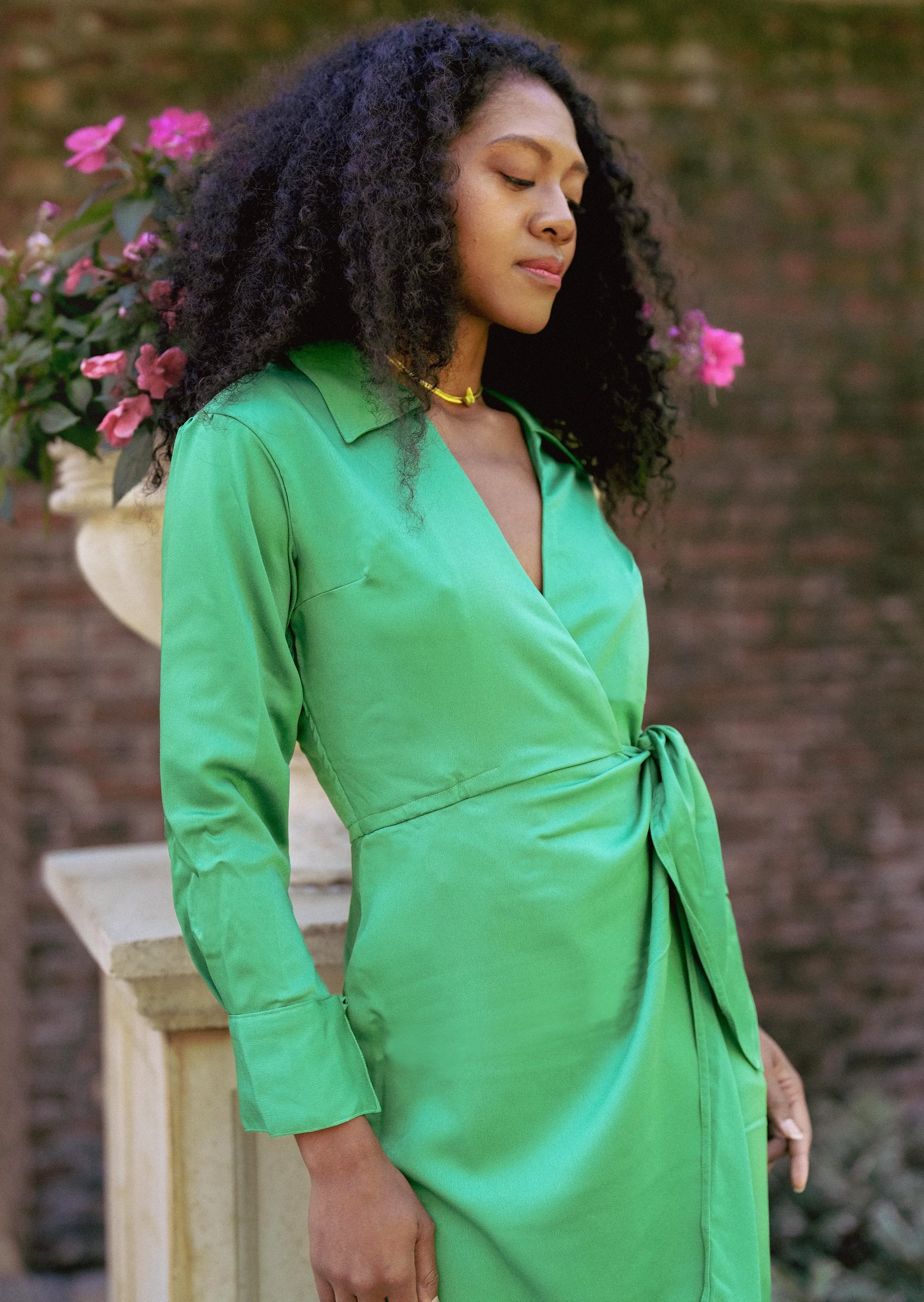 ROWEN DRESS in Green - OctoberEighteen