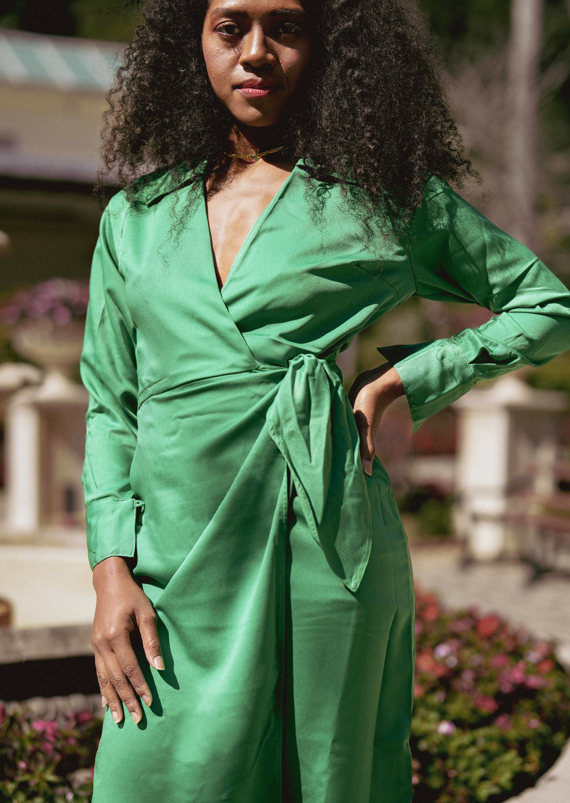 ROWEN DRESS in Green - OctoberEighteen