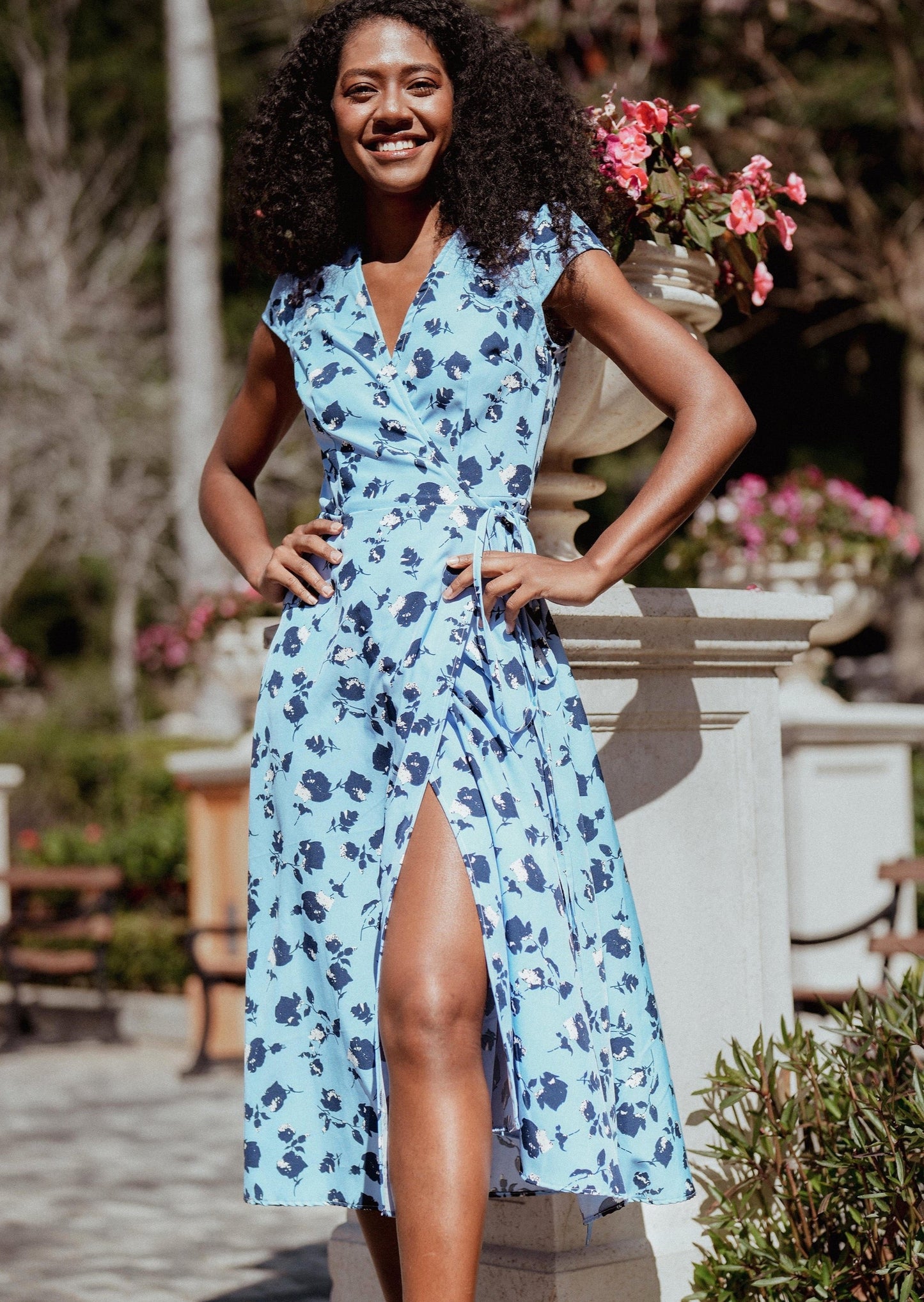 HANNAH DRESS in Blue Dahlia
