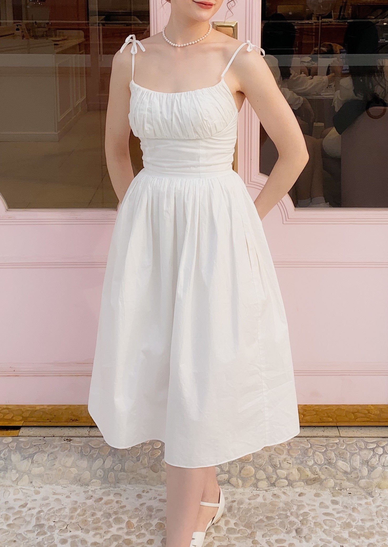 MARILYN DRESS in White - OctoberEighteen